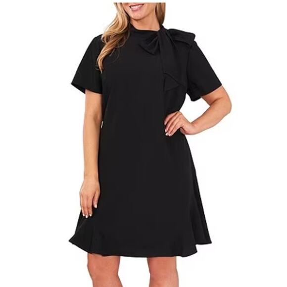 New  ~ CECE ~  Bow Neck Flounce Hem A-Line Dress Size 8 Ret $129 - Picture 1 of 8